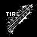 Auto tire tread grunge element. Car and motorcycle tire pattern, wheel tyre tread track. Black tyre print.