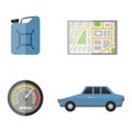 Auto transport motorist icon symbol vehicle equipment service car driver tools vector illustration.