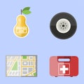 Auto transport motorist icon symbol vehicle equipment service car driver tools vector illustration.