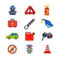 Auto transport motorist icons symbols change vehicle automobile mechanic and equipment symbols service car driver tools