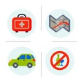 Auto transport motorist icons symbols change vehicle automobile mechanic and equipment symbols service car driver tools