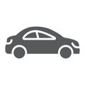 Auto trip glyph icon, automobile and tourism, car sign, vector graphics, a solid pattern on a white background.