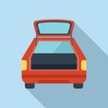 Auto trunk icon flat vector. Car door Royalty Free Stock Photo