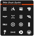 Auto tuning icon set