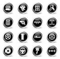 Auto tuning icon set