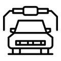 Auto wash icon outline vector. Service pressure