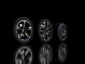 auto wheels on a dark background.