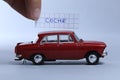 Auto word written on a piece of paper, Coche in Spanish Royalty Free Stock Photo