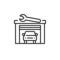 Auto Workshop line icon