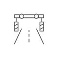 Autobahn or roll road line icon