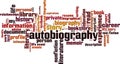 Autobiography word cloud Royalty Free Stock Photo