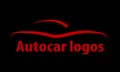 Autocar logo on a black background Royalty Free Stock Photo