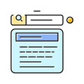 autocomplete nlp color icon vector illustration Royalty Free Stock Photo