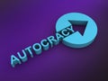 autocracy word on purple