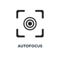 autofocus icon. digital photo camera, image concept concept symb