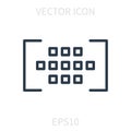 Autofocus linear vector icon. Royalty Free Stock Photo