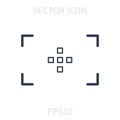 Autofocus linear vector icon. Royalty Free Stock Photo