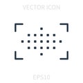 Autofocus linear vector icon. Royalty Free Stock Photo