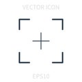 Autofocus linear vector icon. Royalty Free Stock Photo