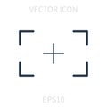 Autofocus linear vector icon. Royalty Free Stock Photo