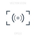 Autofocus linear vector icon.