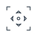 Autofocus linear vector icon. Royalty Free Stock Photo