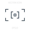 Autofocus linear vector icon. Royalty Free Stock Photo