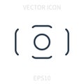 Autofocus linear vector icon. Royalty Free Stock Photo