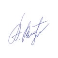 Autograph hand drawn. Handwritten signature. Drawing line scrawl. Royalty Free Stock Photo