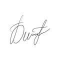 Autograph hand drawn. Handwritten signature. Drawing line scrawl. Royalty Free Stock Photo