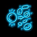 autoimmunity blood neon glow icon illustration Royalty Free Stock Photo