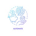 Automate blue gradient concept icon Royalty Free Stock Photo