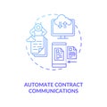 Automate contract communications concept icon