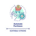 Automate purchases concept icon