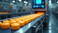Automated AI driven quality control system inspecting products on assembly line. Identifying defects, errors in real time with