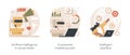 Automated algorithm abstract concept vector illustrations.