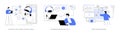Automated algorithm abstract concept vector illustrations.
