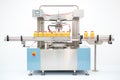 automated capping machine sealing juice bottles