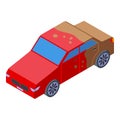 Automated car wash icon isometric vector. Clean auto