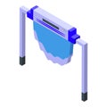 Automated car wash icon isometric vector. Pressure clean