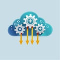 Automated Cloud Data Processing Workflow Royalty Free Stock Photo