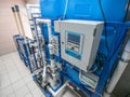 Automated computerized ozone generator machine for ozonation of pure clean drinking water in water production factory