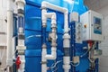 Automated computerized ozone generator machine for ozonation of pure clean drinking water in water production factory