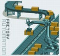 Automated conveyor line illustration