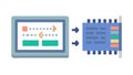 Automated Data Processing. Workflow Automation and Digital Systems, vector design Generative AI Royalty Free Stock Photo