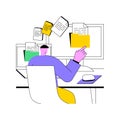 Automated data transfer isolated cartoon vector illustrations.