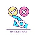 Automated decision making RGB color icon Royalty Free Stock Photo