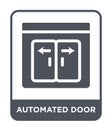automated door icon in trendy design style. automated door icon isolated on white background. automated door vector icon simple