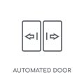 automated door linear icon. Modern outline automated door logo c