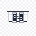 automated door transparent icon. automated door symbol design fr